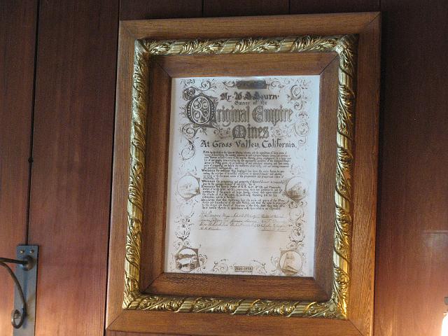 Empire Mine 18 - 50 Year (1848-1898) Proclamation of Support for Mine Owner Bourne.JPG